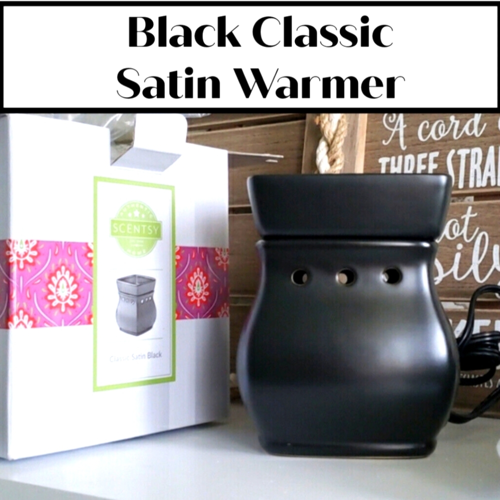 Black classic satin warmer-full size